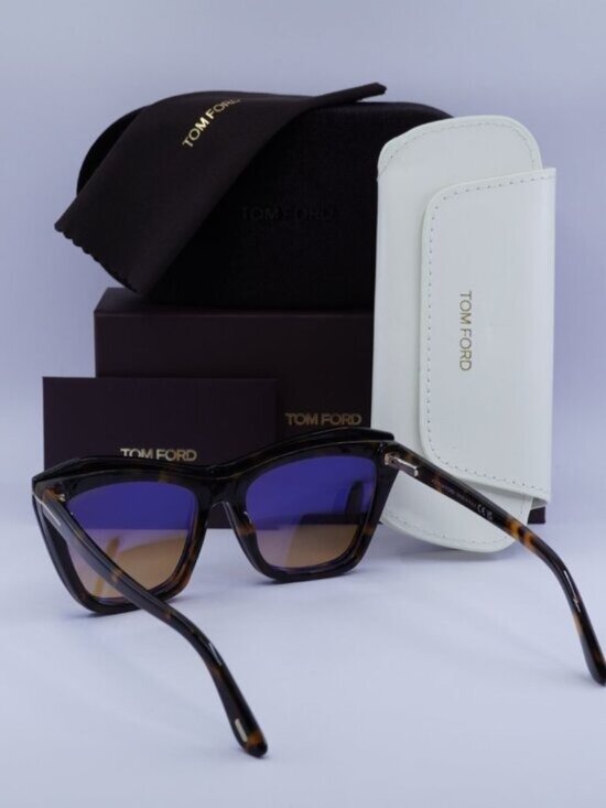 Tom Ford FT5971-B 052 Cat Eye Eyeglasses - Dark Havana 54mm main image 4